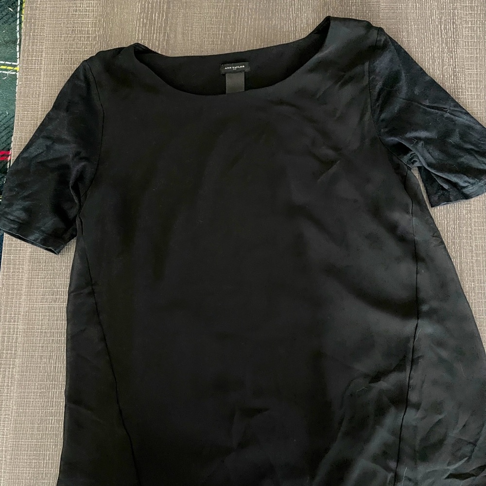 Black Silk & Cotton T-Shirt